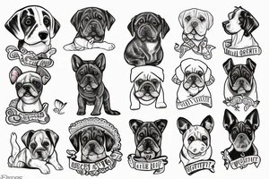Duschound puppy on a painting tattoo idea