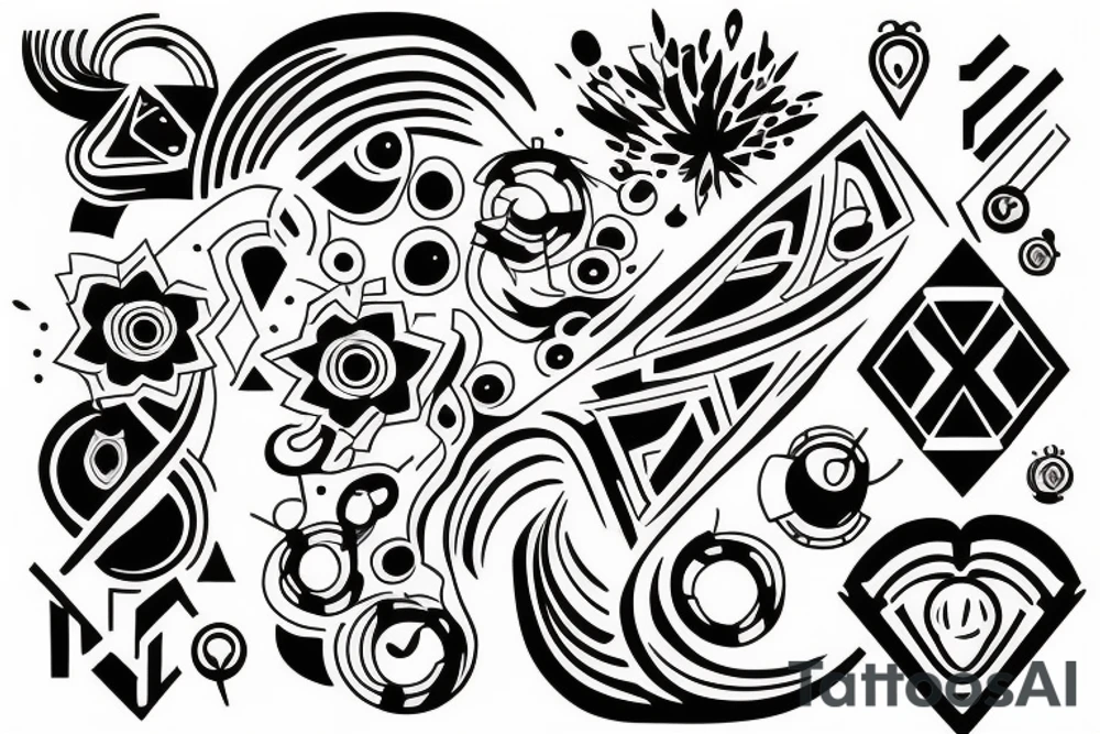 A abstract tattoo that means always learning, always growing tattoo idea