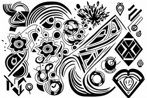 A abstract tattoo that means always learning, always growing tattoo idea