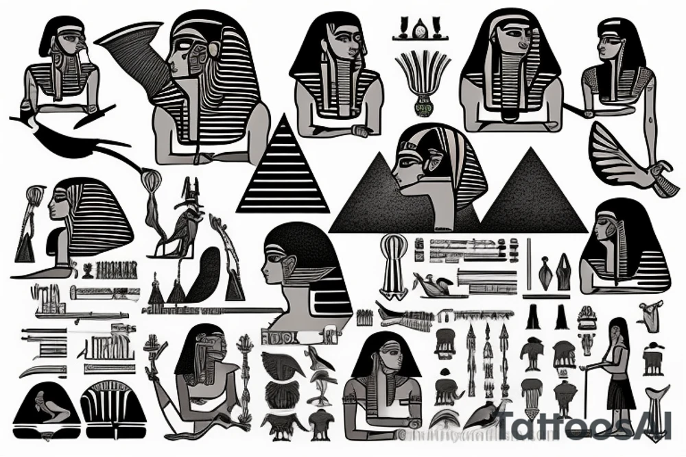 Egyptian tomb tattoo idea