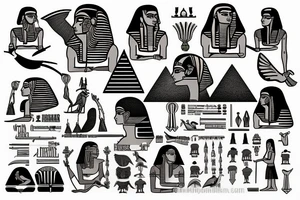 Egyptian tomb tattoo idea