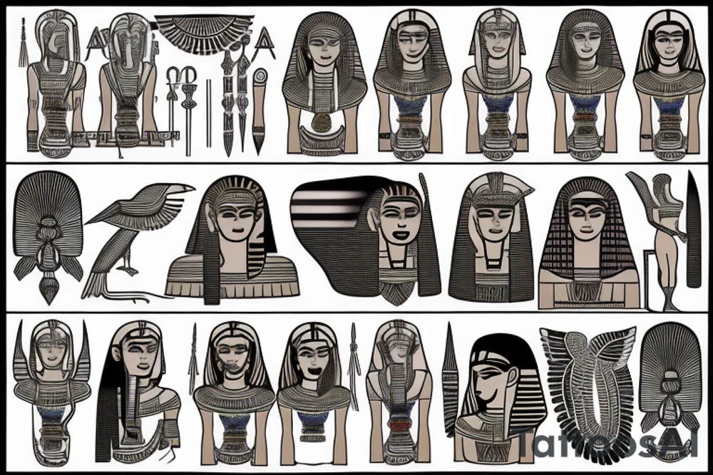 Egyptian tomb tattoo idea