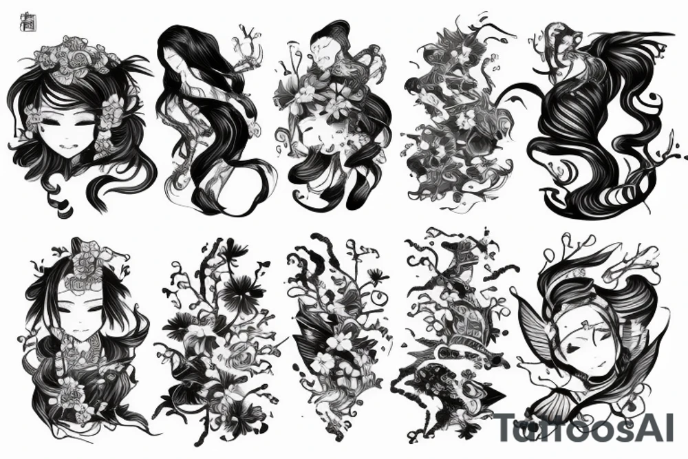 日式風格浮世繪 tattoo idea