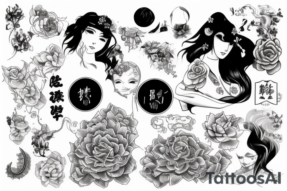 日式風格浮世繪 tattoo idea