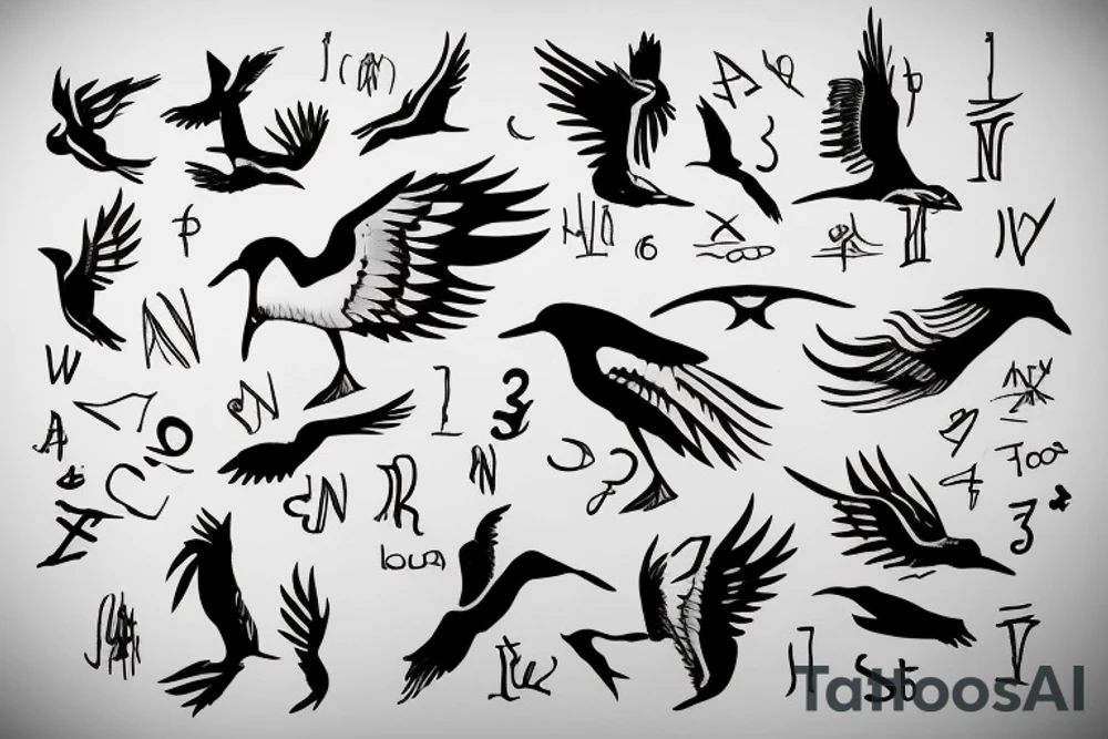 The word "Dream" and include the number 6 and a silhouette of a Canada goose tattoo idea