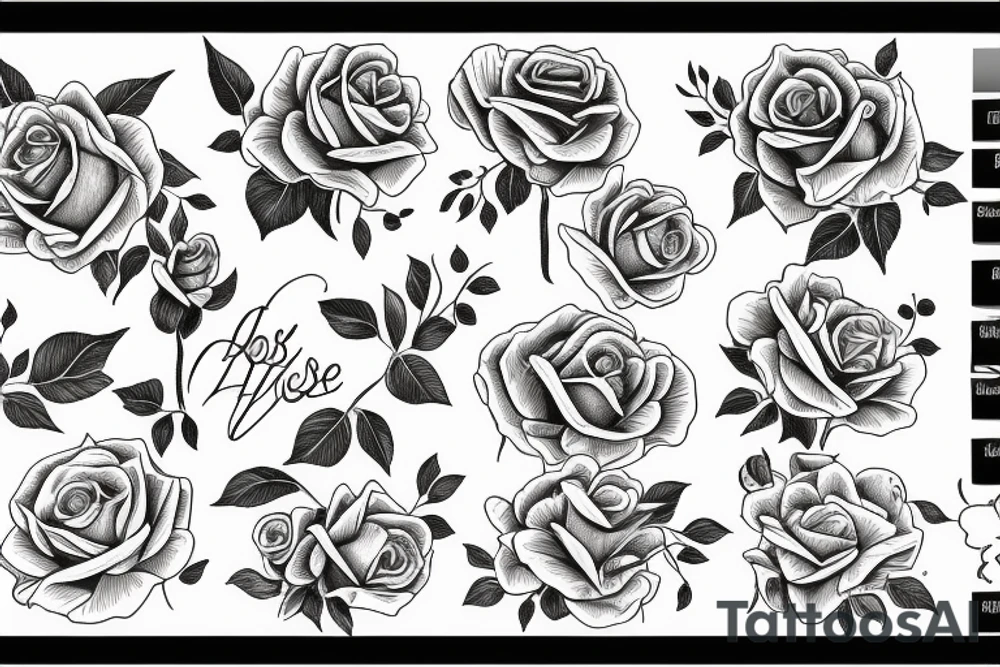 Rose with angel tattoo idea