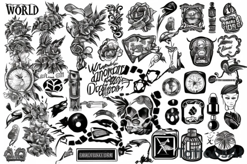 worldwide interconnection tattoo idea