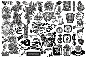 worldwide interconnection tattoo idea