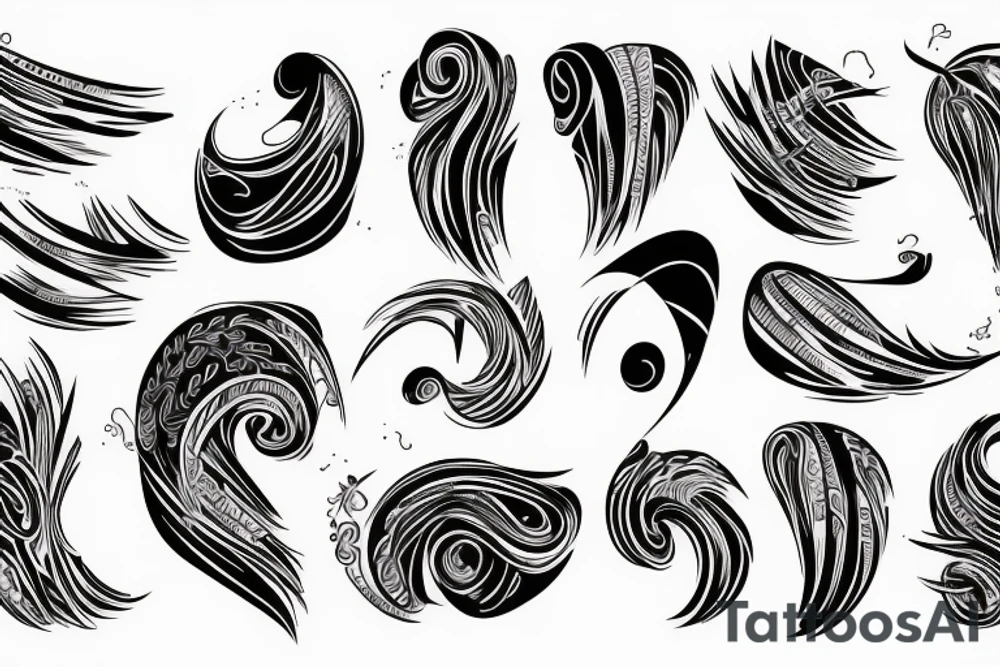 black figure abstract tattoo idea