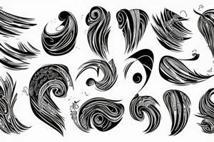 black figure abstract tattoo idea
