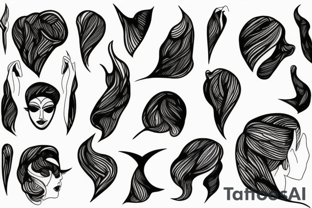 person figure abstract tattoo idea