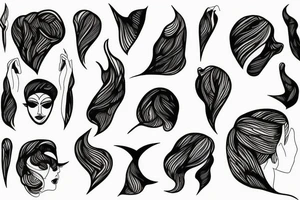 person figure abstract tattoo idea