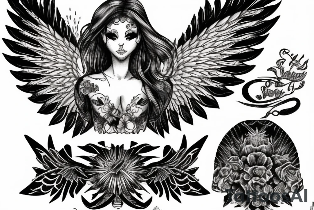 angel seraph tattoo idea