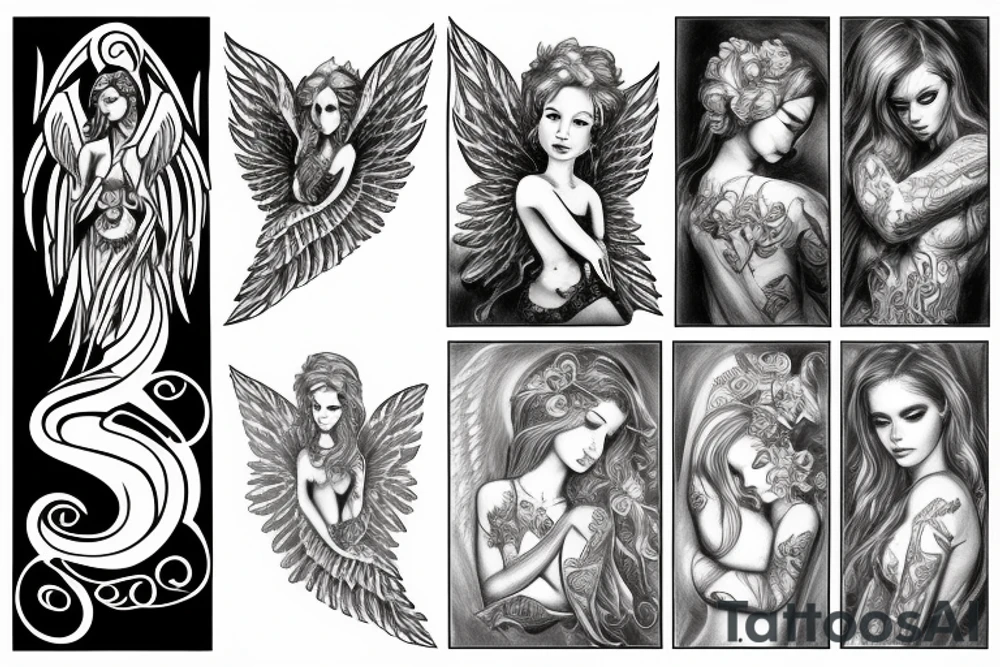 angel seraph tattoo idea