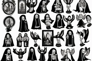 nuns versus priests tattoo idea