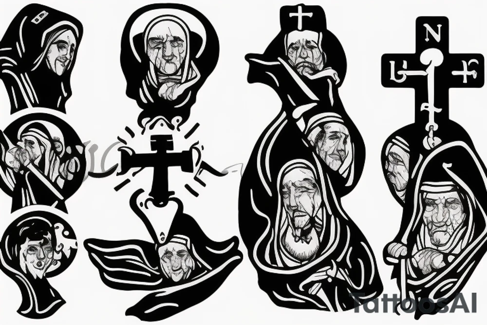 nuns versus priests tattoo idea