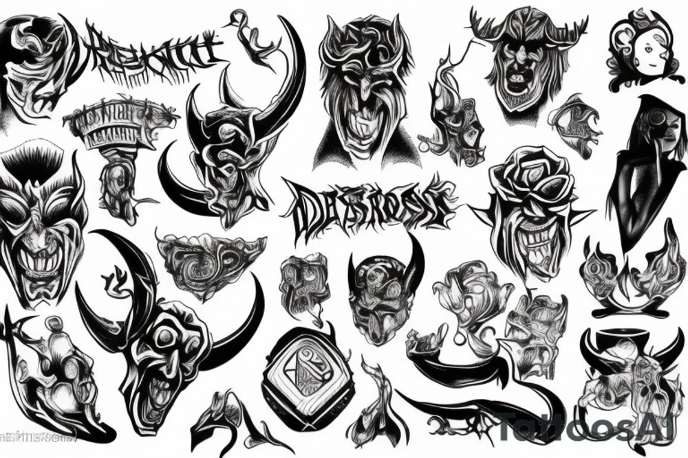 devil with remorse tattoo idea