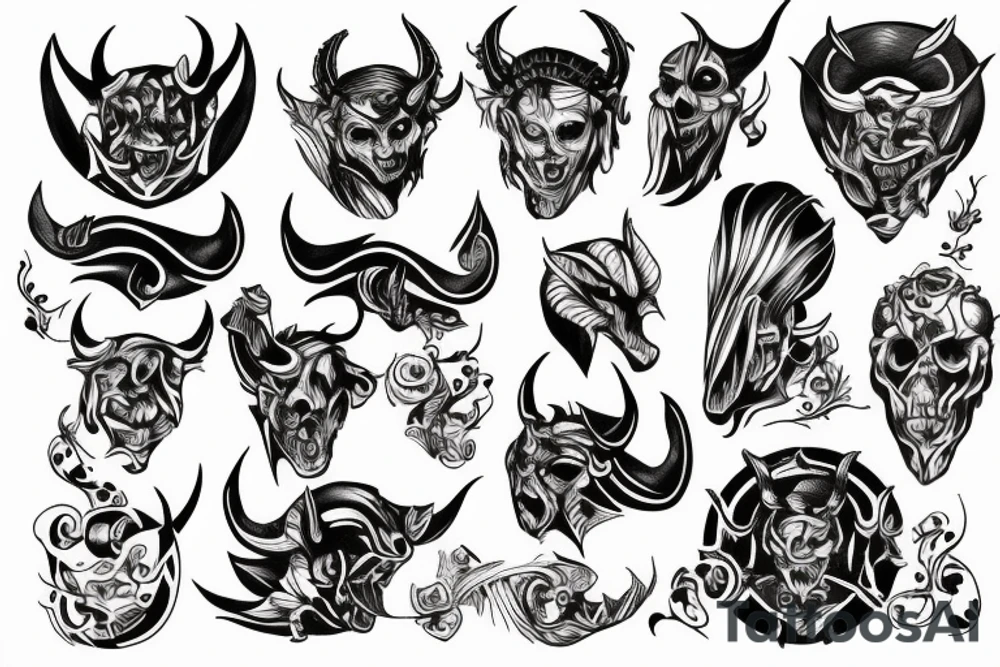 devil with remorse tattoo idea