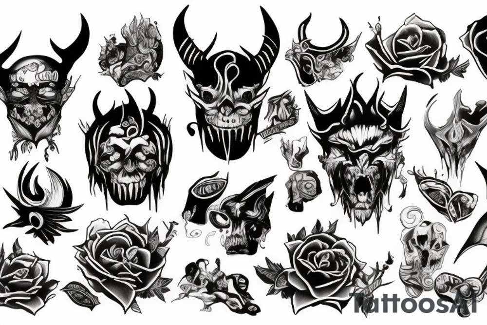 devil with remorse tattoo idea