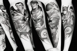 Batman over looking Gotham tattoo idea