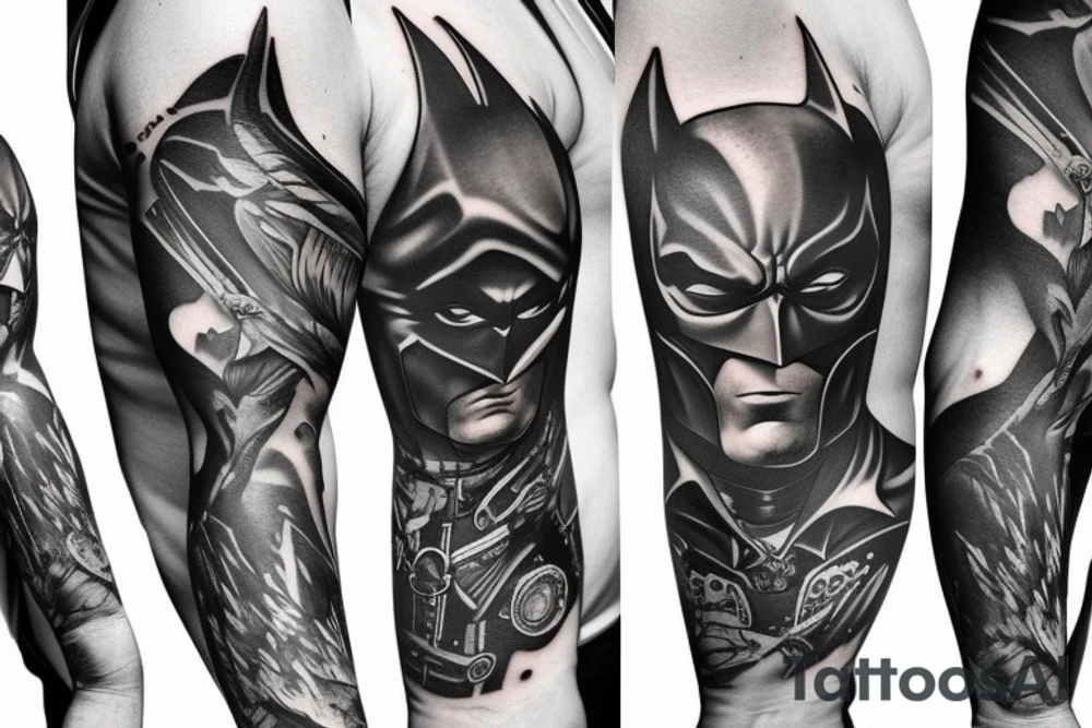 Batman sleeve tattoo idea