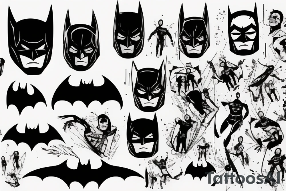 modern batman tattoo idea