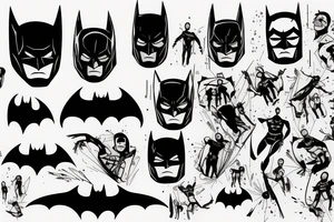 modern batman tattoo idea