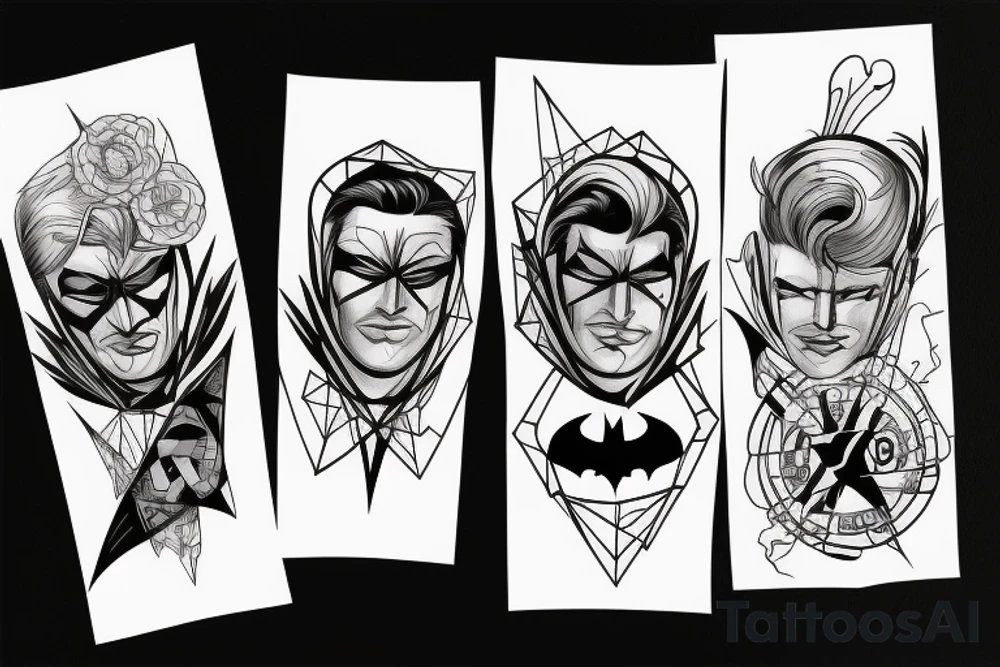 modern batman tattoo idea