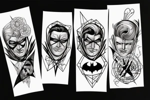 modern batman tattoo idea