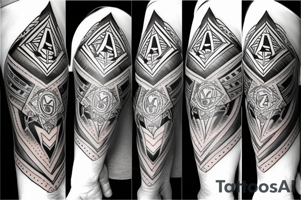 masonic sleeve tattoo idea