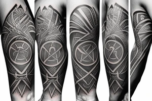 masonic sleeve tattoo idea