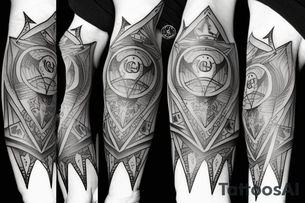 masonic sleeve mixed with batman tattoo idea