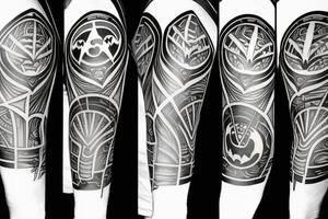 masonic sleeve mixed with batman tattoo idea