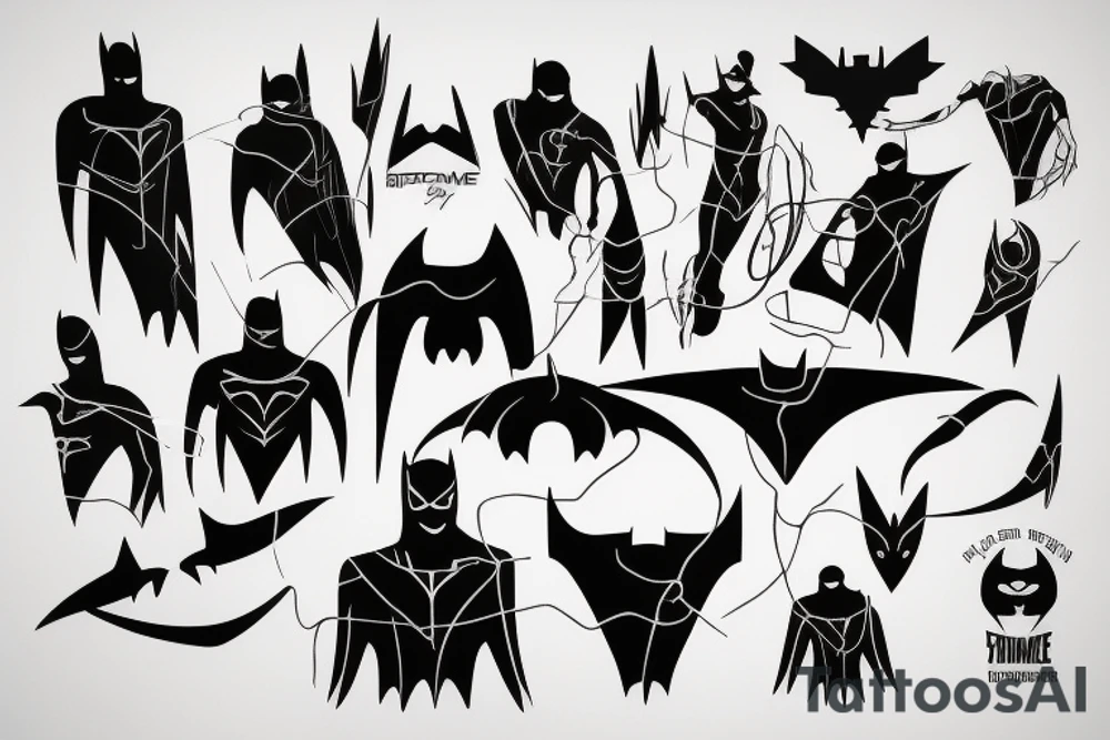 bruce Wayne sleeve tattoo idea