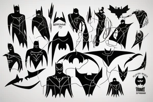 bruce Wayne sleeve tattoo idea