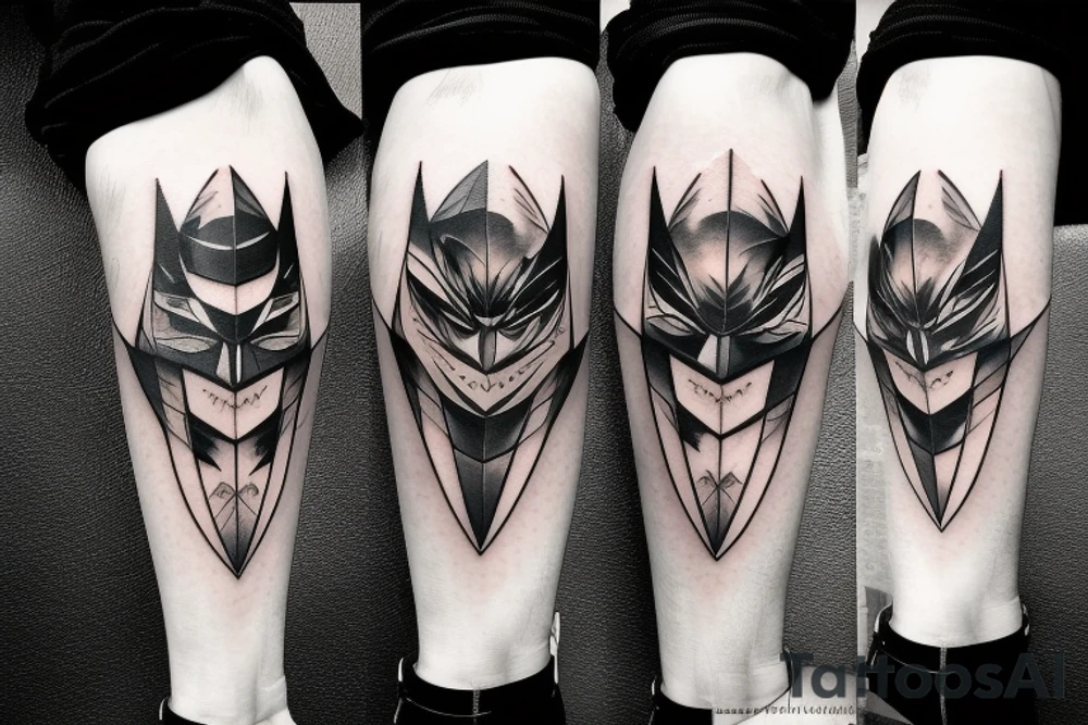 bruce Wayne batman abstract tattoo idea