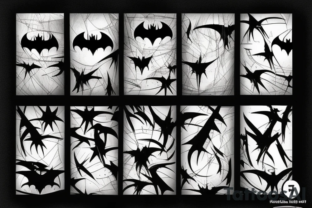 bruce Wayne batman abstract tattoo idea