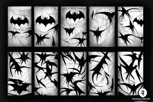 bruce Wayne batman abstract tattoo idea