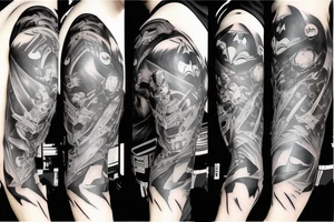 batman sleeve tattoo idea