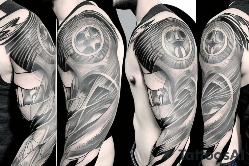 batman sleeve tattoo idea