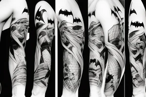 batman sleeve tattoo idea