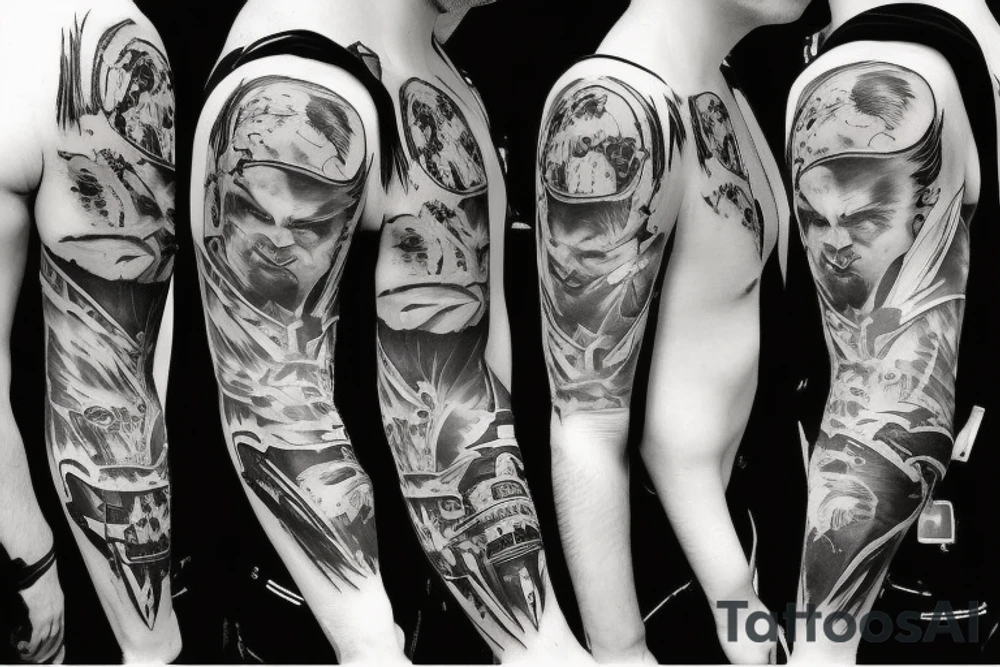 batman sleeve tattoo idea