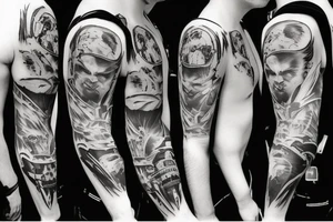 batman sleeve tattoo idea