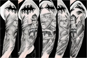 batman sleeve tattoo idea