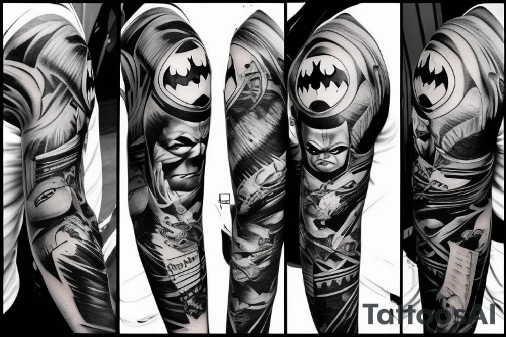 batman sleeve tattoo idea