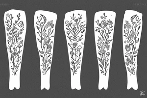 deer with flowers antlers tattoo idea