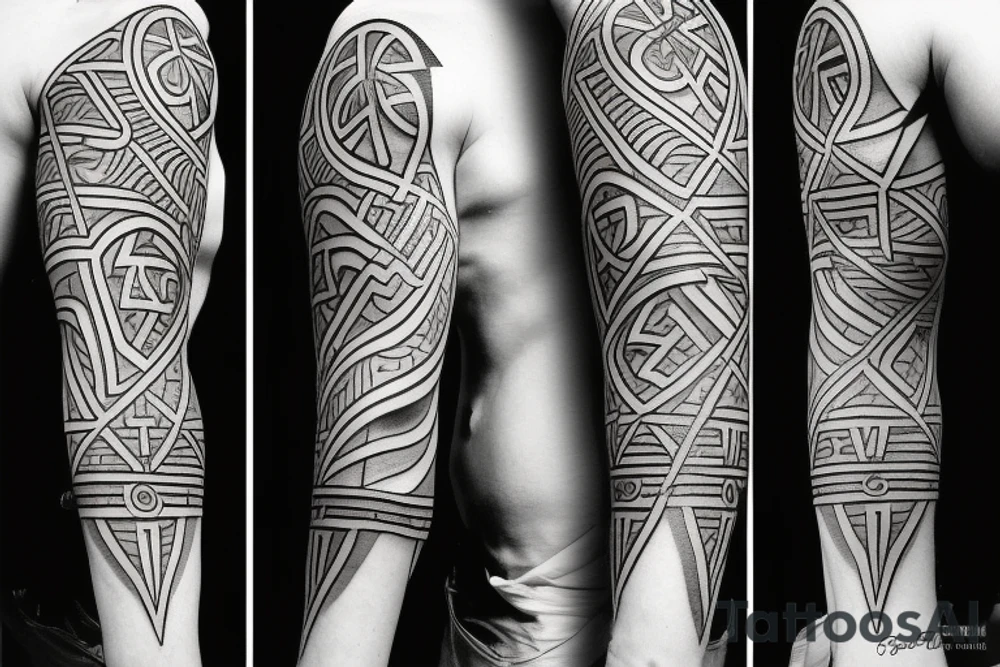 Greek gods, masonic symbols tattoo idea