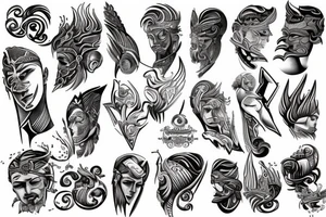 Greek gods sleeve tattoo idea