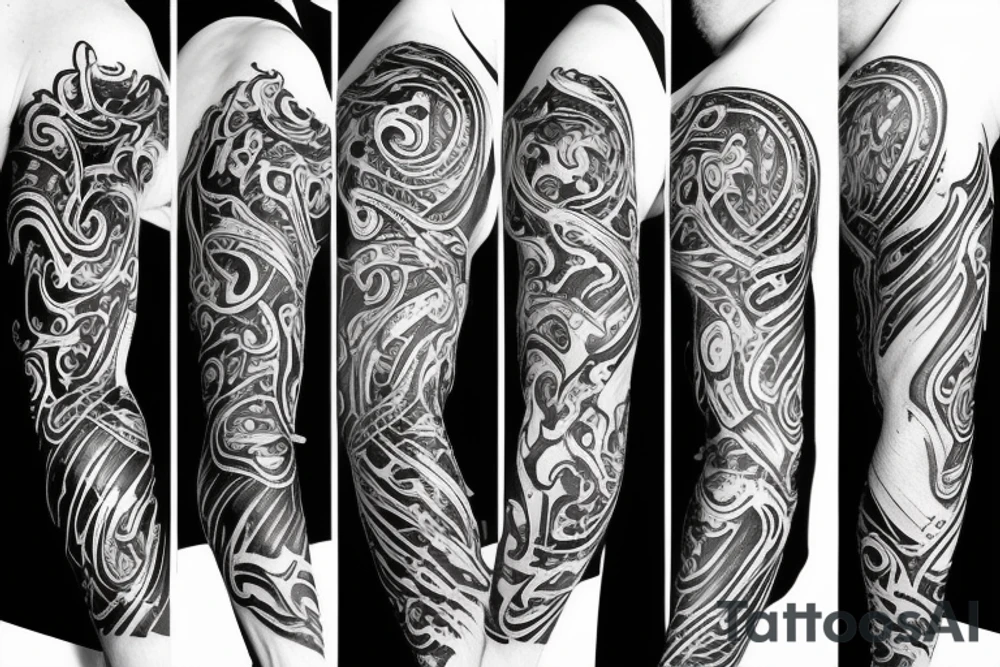 Poseidon sleeve tattoo idea
