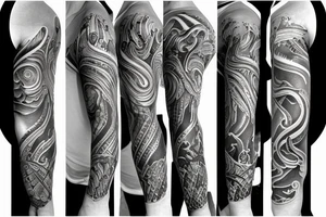Poseidon sleeve tattoo idea